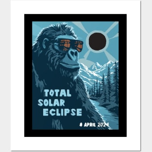 Cool Bigfoot Solar Eclipse 2024 Memorabilia Posters and Art